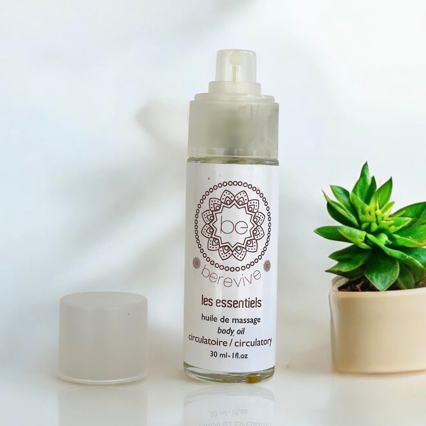 Huile de massage circulatoire aux huiles essentielles parBerevive